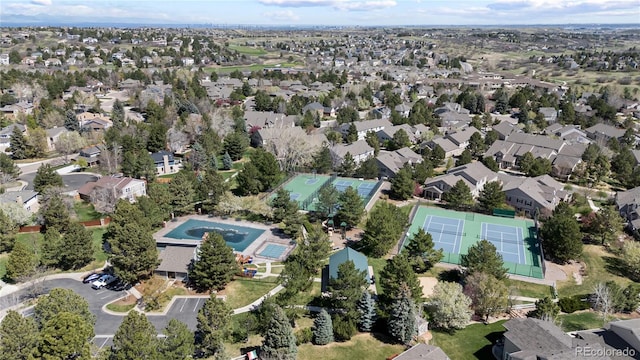 7106 Cerney Cir, Castle Pines, CO 80108 - bird's eye view with a residential view