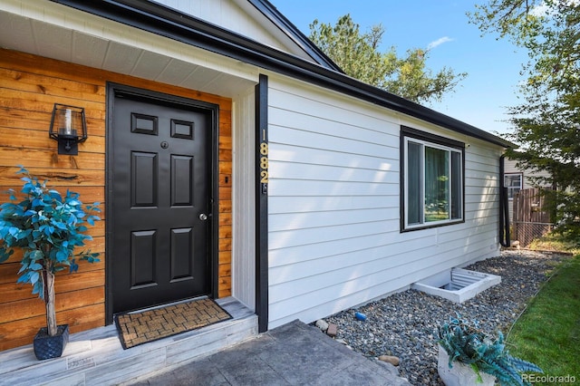 view of doorway to property