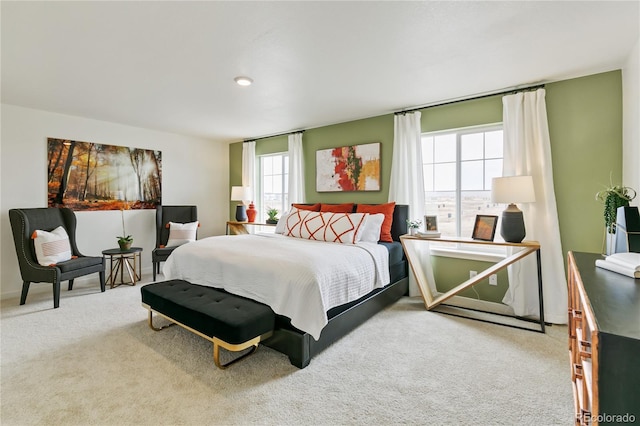 bedroom with carpet flooring