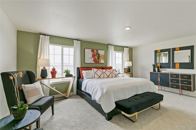 bedroom with carpet floors