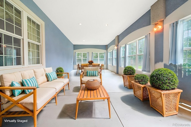 sunroom with a healthy amount of sunlight