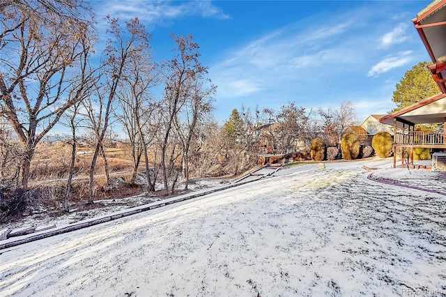 view of snowy yard