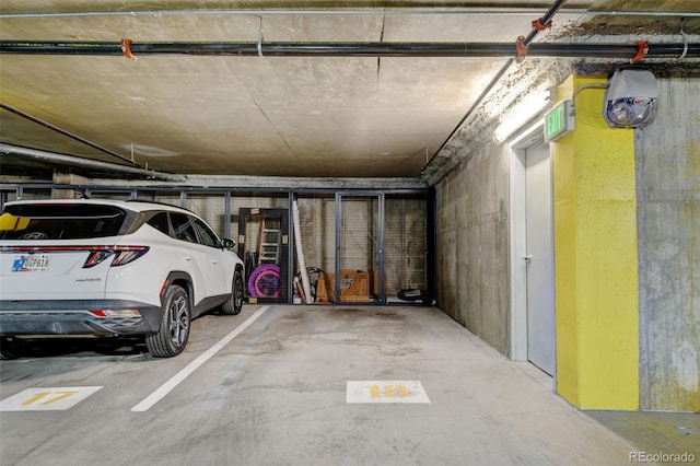 view of parking deck