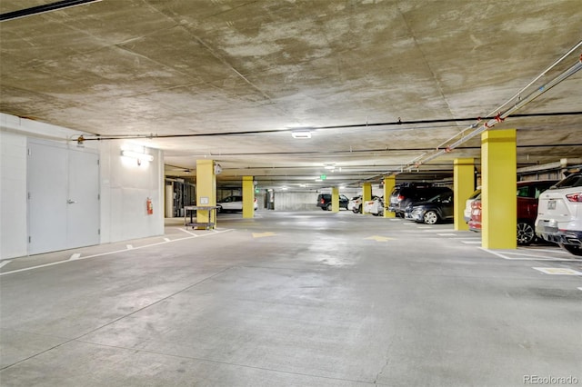 view of parking deck