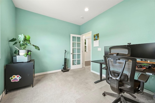 13108 Stoney Meadows Way, Peyton, CO 80831 - carpeted office with baseboards and french doors