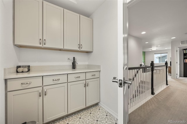 13108 Stoney Meadows Way, Peyton, CO 80831 - bar with recessed lighting and light colored carpet