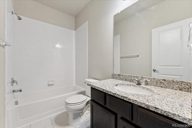15492 W 65th Ave Unit C, Arvada, CO 80007 - bathroom featuring vanity, washtub / shower combination, and tile patterned flooring