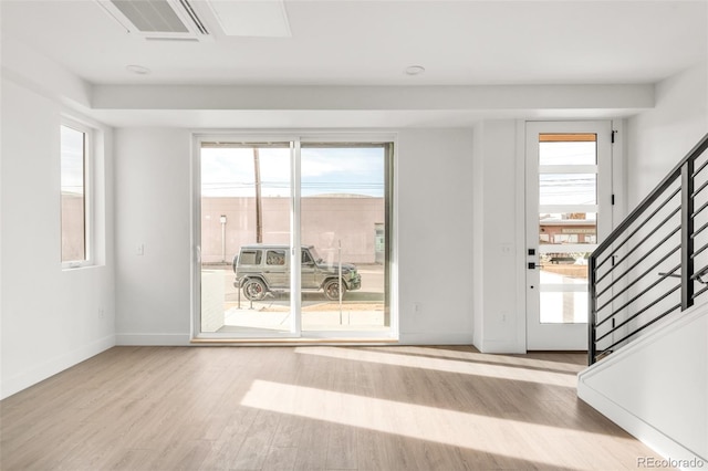 interior space featuring light wood-type flooring