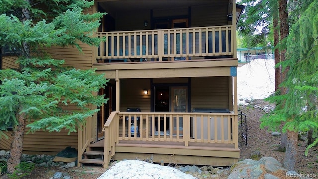 145 Arapahoe Rd Unit 102, Winter Park, CO 80482 - rear view of house with a balcony