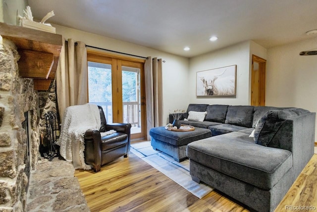 145 Arapahoe Rd Unit 102, Winter Park, CO 80482 - living area with wood finished floors and recessed lighting