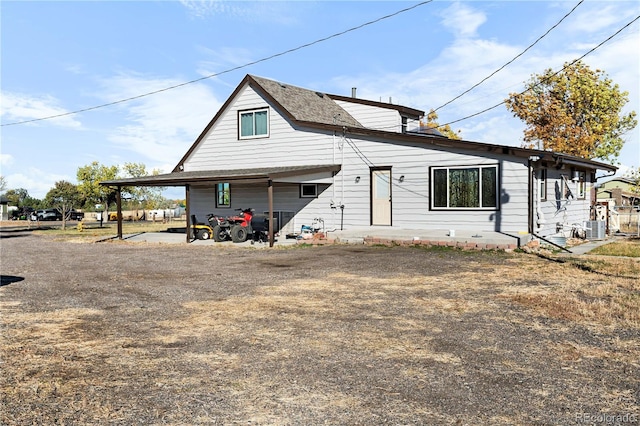 view of front of home with central air condition unit