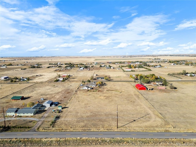 aerial view featuring a rural view