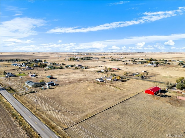 drone / aerial view featuring a rural view