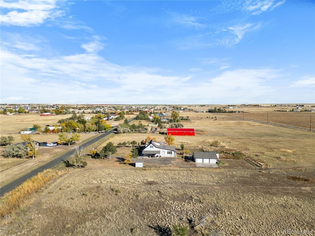 drone / aerial view with a rural view