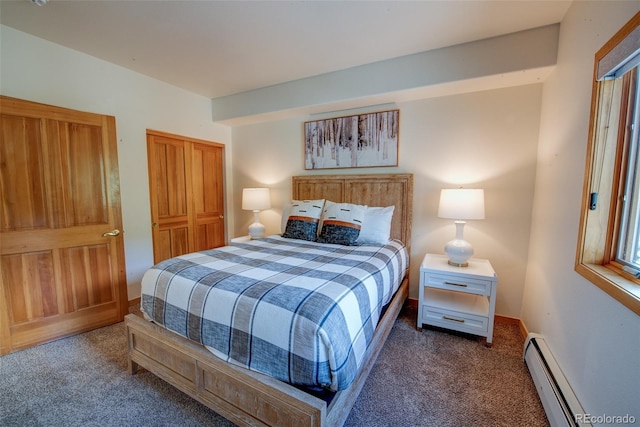 23110 US Highway 6 Unit 5040, Keystone, CO 80435 - carpeted bedroom featuring baseboard heating and a closet