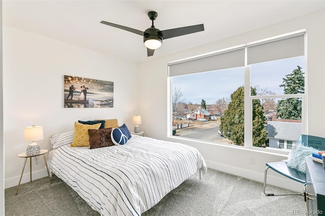 5363 W 14th Ave, Lakewood, CO 80214 - bedroom with carpet, baseboards, and a ceiling fan