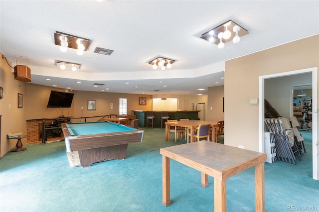 5770 E Warren Ave Unit 206, Denver, CO 80222 - rec room featuring carpet floors, billiards, and a community bar