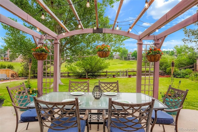2061 Chesapeake Pl, Highlands Ranch, CO 80126 - view of patio with outdoor dining space and a pergola