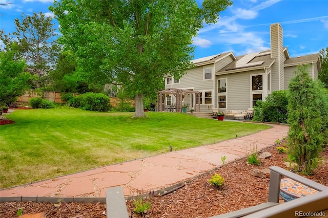 2061 Chesapeake Pl, Highlands Ranch, CO 80126 - view of yard featuring a pergola, a patio, and an outdoor hangout area