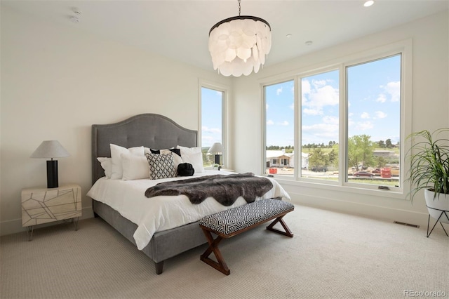 bedroom with carpet