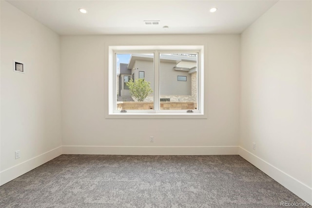 view of carpeted empty room