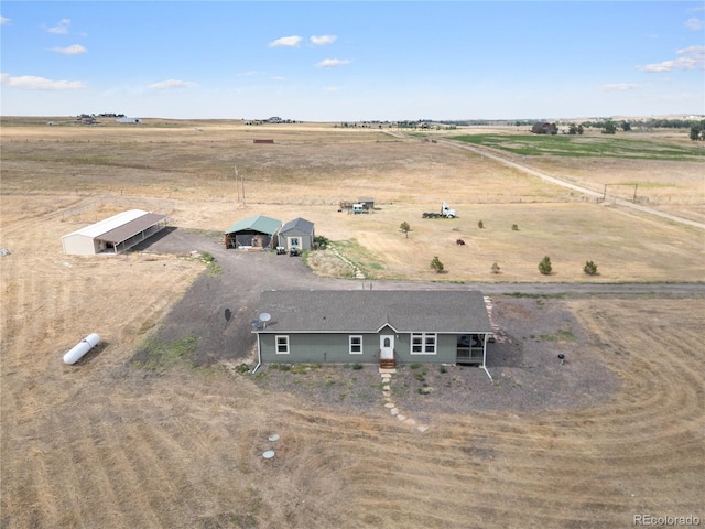 bird's eye view featuring a rural view