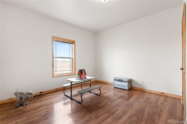 office featuring hardwood / wood-style floors