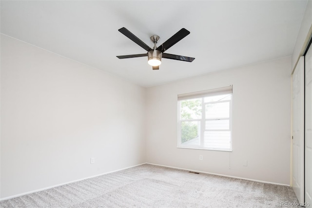 4760 S Wright Way, Morrison, CO 80465 - unfurnished bedroom with a closet, carpet floors, and ceiling fan