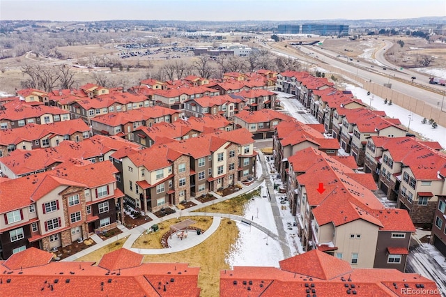 bird's eye view featuring a residential view