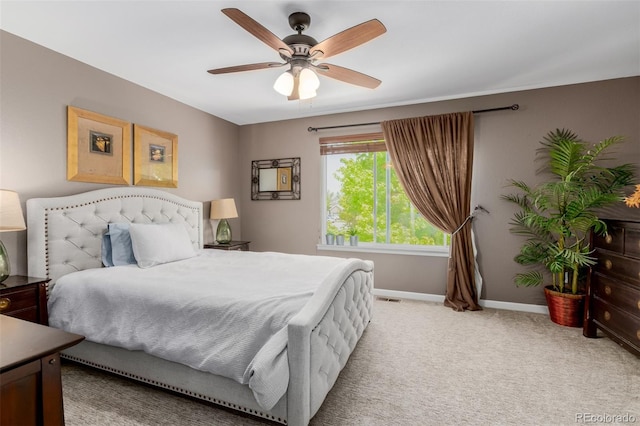 20182 E Maplewood Pl, Centennial, CO 80016 - bedroom with baseboards, light colored carpet, and a ceiling fan