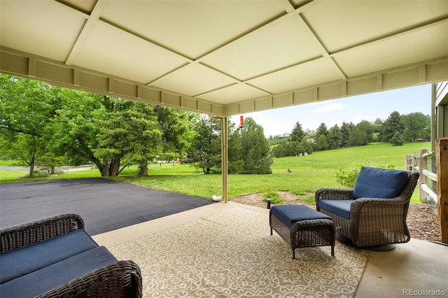 5586 Colorow Dr, Morrison, CO 80465 - view of patio / terrace featuring view of scattered trees