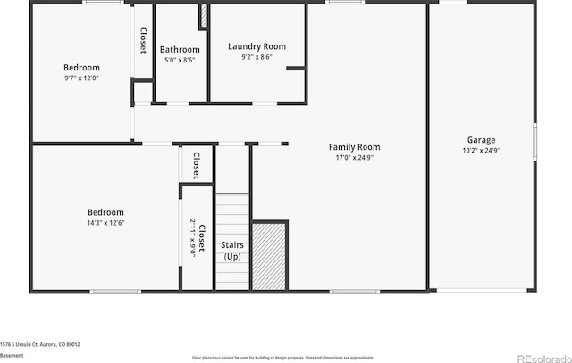 1576 S Ursula Ct, Aurora, CO 80012 - view of property floor plan