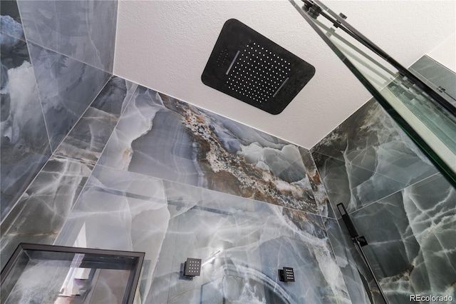 room details featuring a shower with door