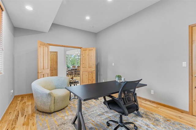 1474 Belford Ct, Evergreen, CO 80439 - office space with light wood-style floors and recessed lighting