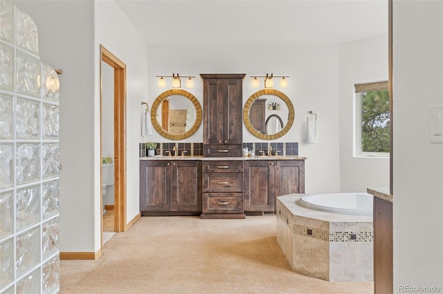 1474 Belford Ct, Evergreen, CO 80439 - full bathroom featuring double vanity and a bath