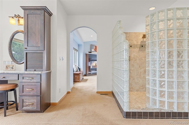 1474 Belford Ct, Evergreen, CO 80439 - full bathroom with a walk in shower and recessed lighting