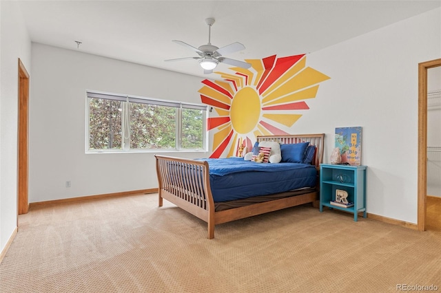 1474 Belford Ct, Evergreen, CO 80439 - carpeted bedroom featuring baseboards and a ceiling fan