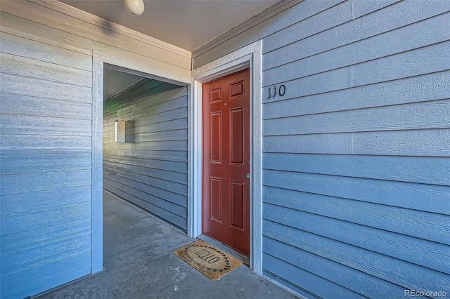 view of doorway to property