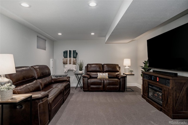 8559 W 75th Pl, Arvada, CO 80005 - living area with carpet floors, recessed lighting, and baseboards