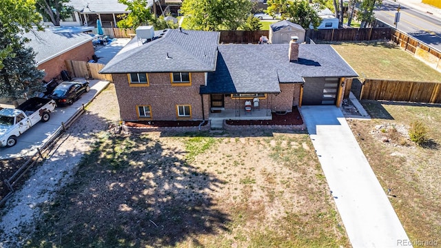 birds eye view of property