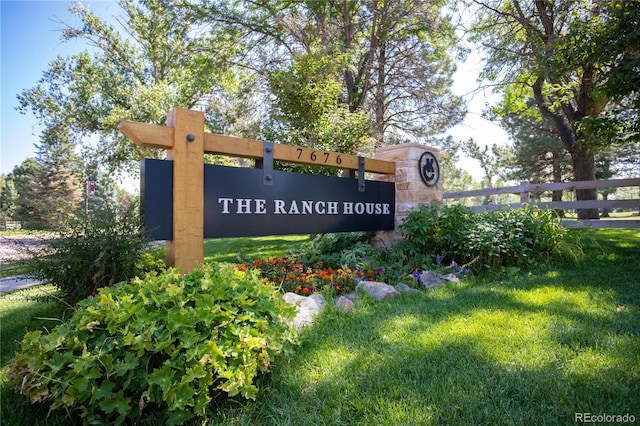 10966 W Half Moon Pass, Littleton, CO 80127 - community / neighborhood sign featuring a lawn