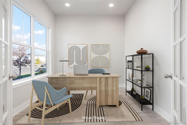 20968 E 60th Pl, Aurora, CO 80019 - office area with baseboards and recessed lighting