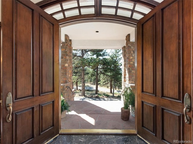 1189 Rembrandt Rd, Boulder, CO 80302 - foyer entrance featuring arched walkways