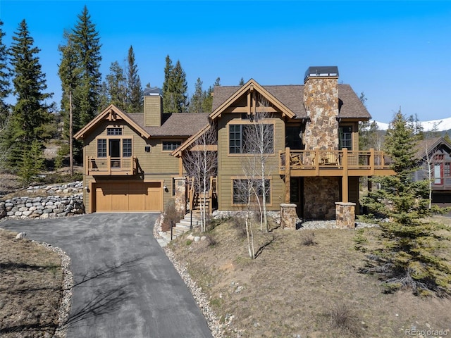 craftsman inspired home with a garage