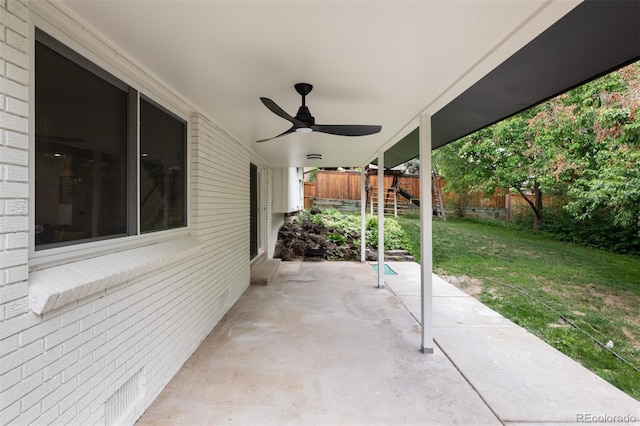 7453 E Jefferson Dr, Denver, CO 80237 - view of patio / terrace with ceiling fan