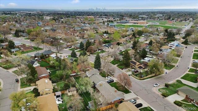 birds eye view of property featuring a residential view