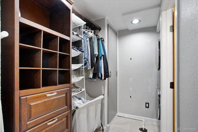view of walk in closet
