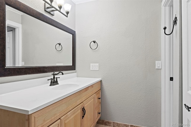 128 W Rockrimmon Blvd Unit 105, Colorado Springs, CO 80919 - bathroom with vanity and a textured wall