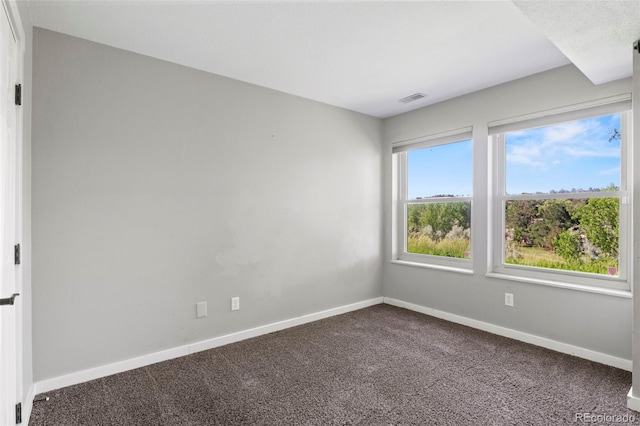 128 W Rockrimmon Blvd Unit 105, Colorado Springs, CO 80919 - empty room featuring dark colored carpet and baseboards
