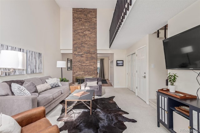 8039 E Phillips Cir, Centennial, CO 80112 - living room with a towering ceiling and carpet floors